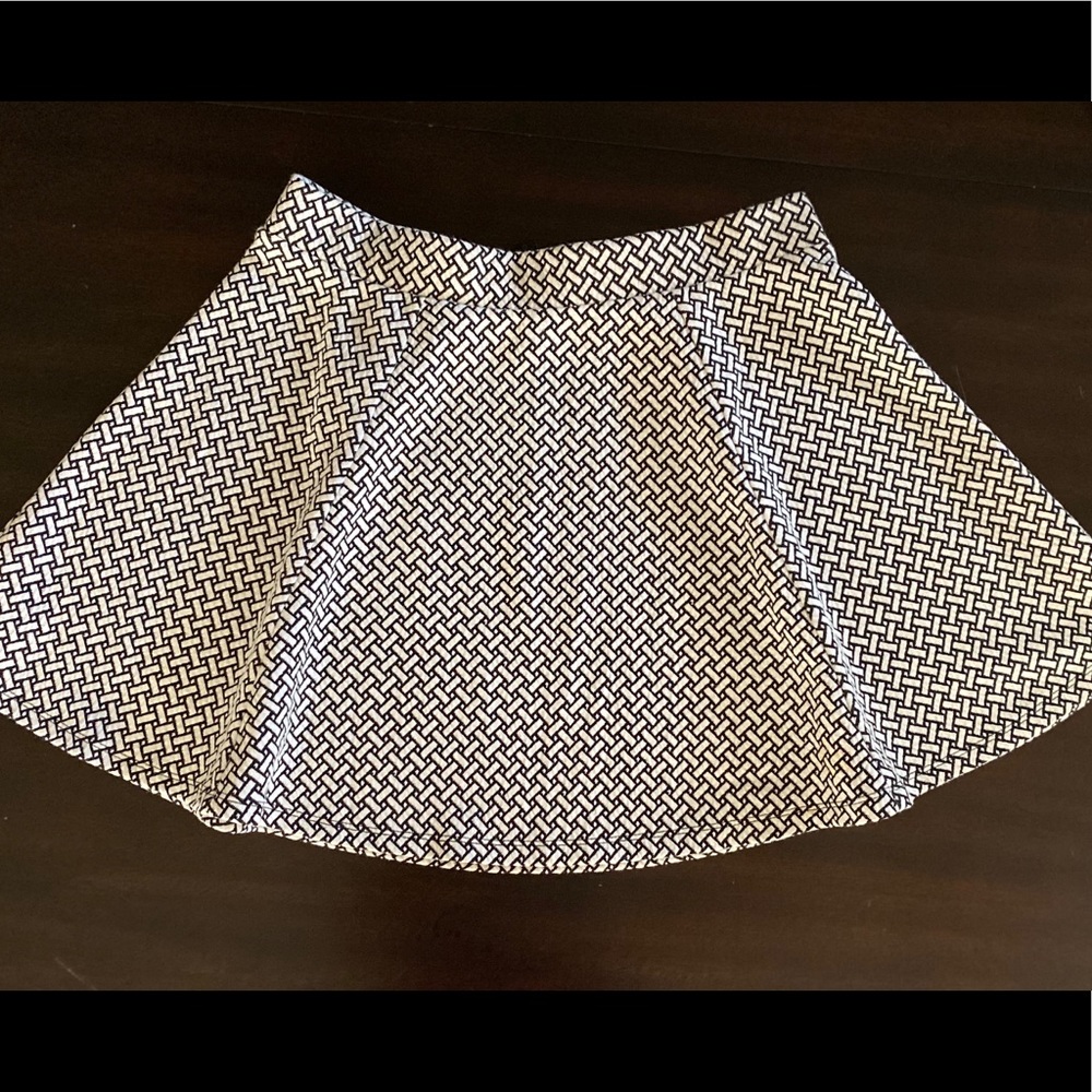 Black and white skater skirt